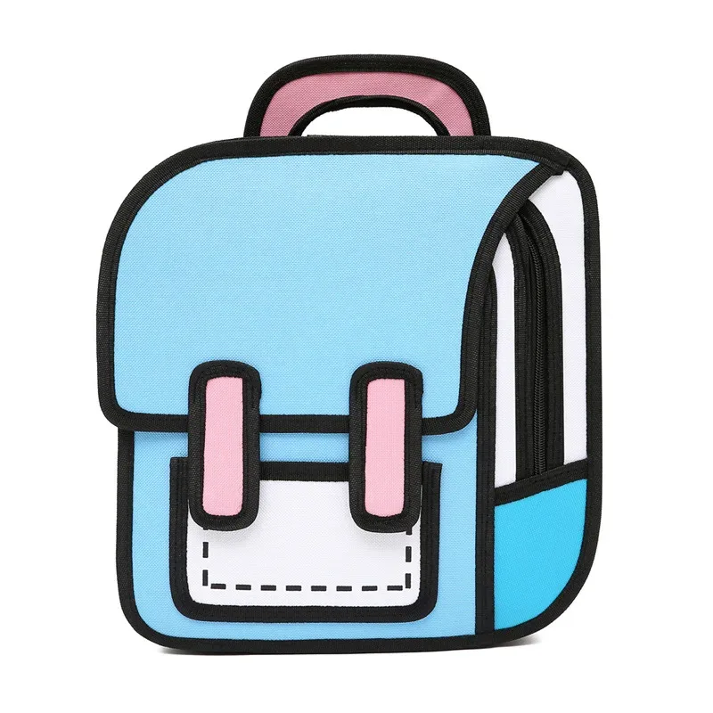sac à dos scolaire 2d tendance avec imprimé de bande dessinée de conte de fées, grande capacité, léger, pour garçons et filles, cadeau