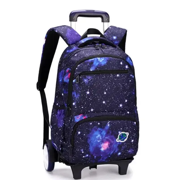 cartable à roulettes école sac à dos à roulettes pour garçons enfants sacs de chariot d'école bagages de voyage école sac à dos roulant sacs