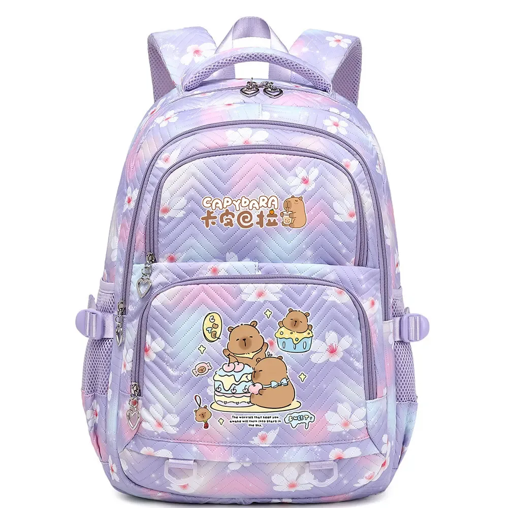 mignon capybara étudiant sac à dos étanche filles enfants retour à l'école livre sacs adolescents cartables femmes voyage sac à dos mochila