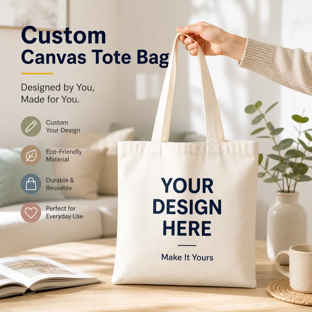 Sac fourre-tout personnalisé en toile avec photo, imprimé recto-verso, grand sac à bandoulière pour le shopping, sac à main décontracté pour femmes