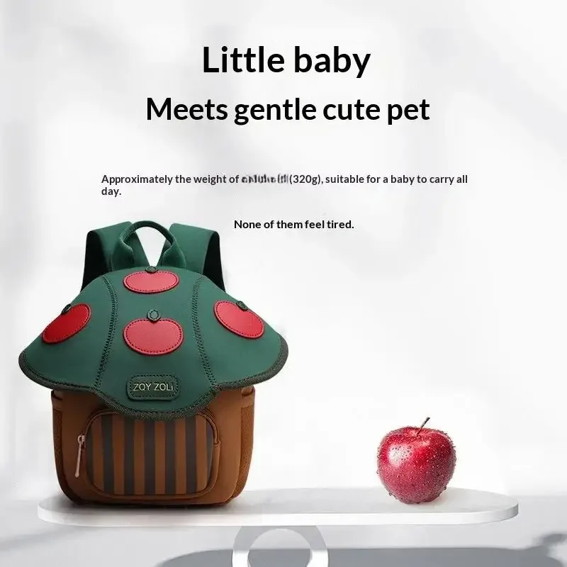 sac à dos mignon en forme de champignon pour enfant, sac à dos imperméable pour tout-petits, sac d'école à bretelles réglables pour voyage en plein air, maternelle