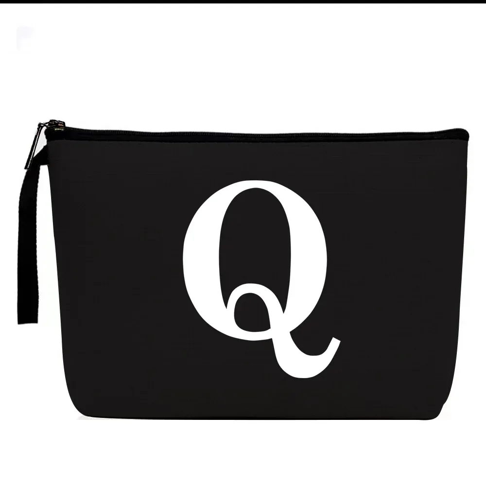 sac à cosmétiques à motifs de lettres, trousse de maquillage, organisateur d'articles de toilette, pochette de rangement de lavage, étui de maquillage pour cadeaux de mariage