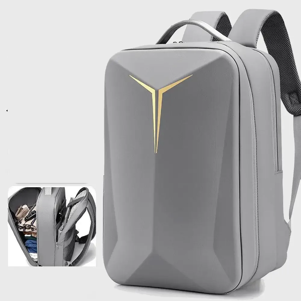 sac à dos d'affaires de grande capacité pour hommes, coque rigide, haut sens, décontracté, étanche, réfléchissant, pour ordinateur portable, usb, cartable pour hommes