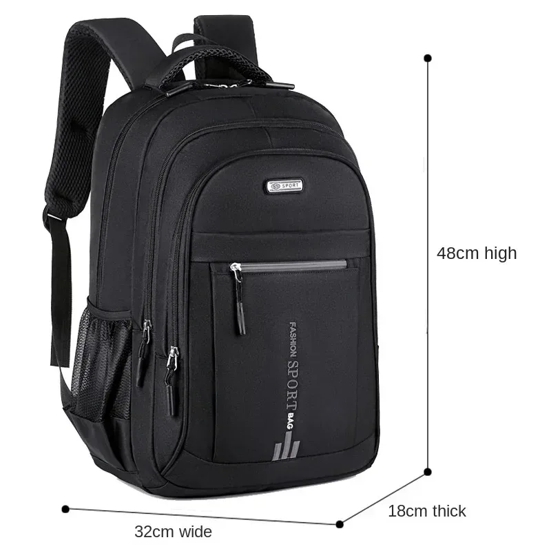 sac dos nylon hommes noir bleu orange grande capacité poche ouverte ceinture air informatique voyage école université travels