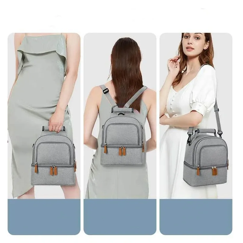 sac à dos isotherme pour pique-nique, voyage, école, boîte à lunch, sacs de transport pour aliments frais, sac isotherme pour lait maternel, sac à main de conservation des aliments frais