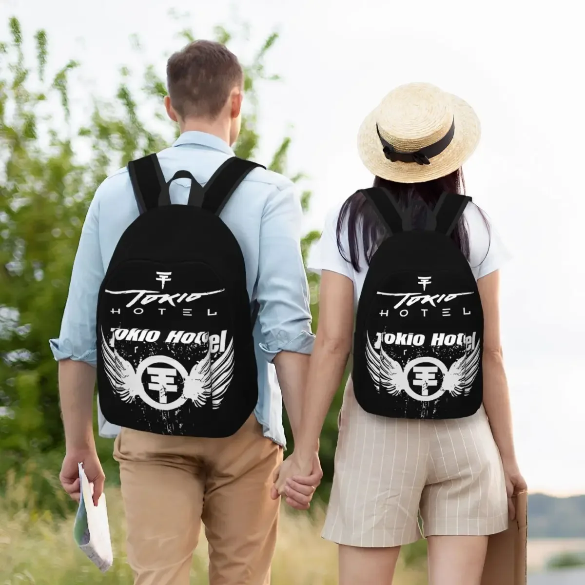 tokio hotel merch tokio hotel logo sac à dos pour hommes femmes mode lycée travail sac à dos rock band collège toile sacs sport