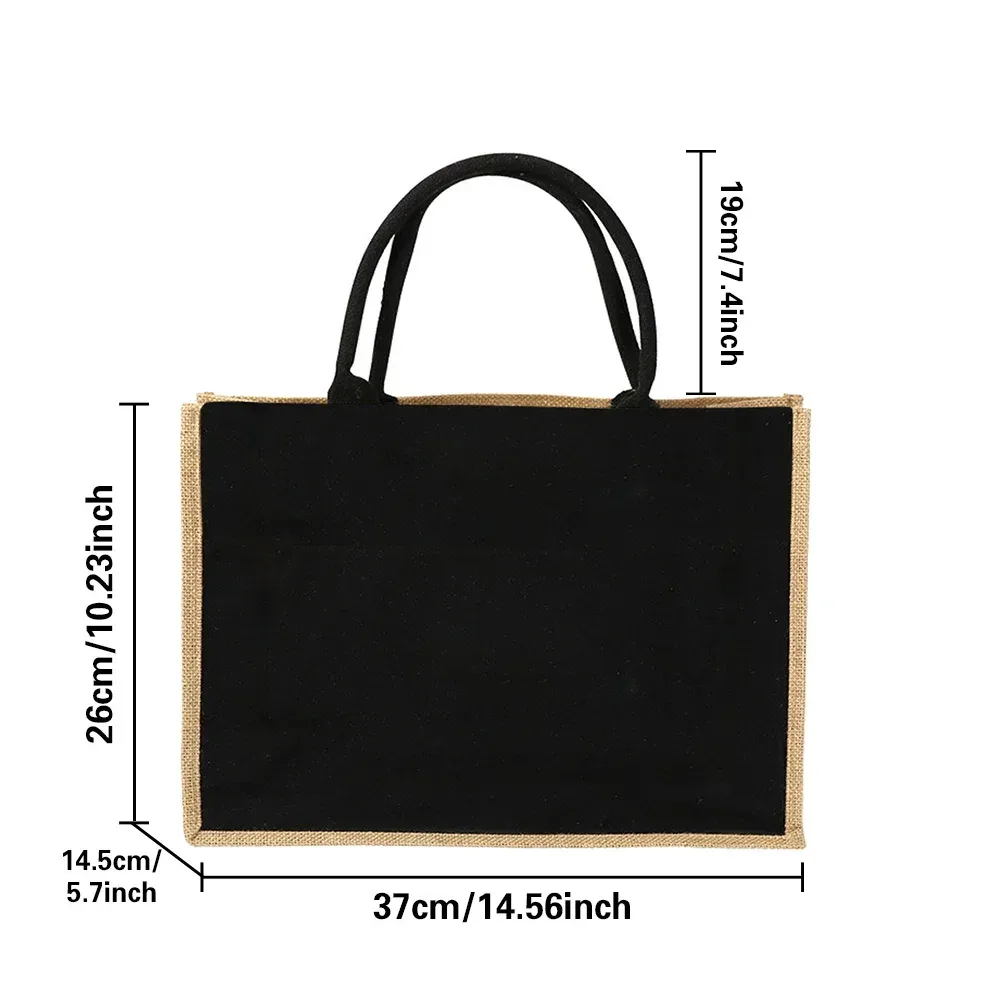 sac fourre-tout en jute, sac de shopping, sacs à main vintage, sacs de plage d'été portables, poignée réutilisable, sacs d'épicerie, plusieurs styles