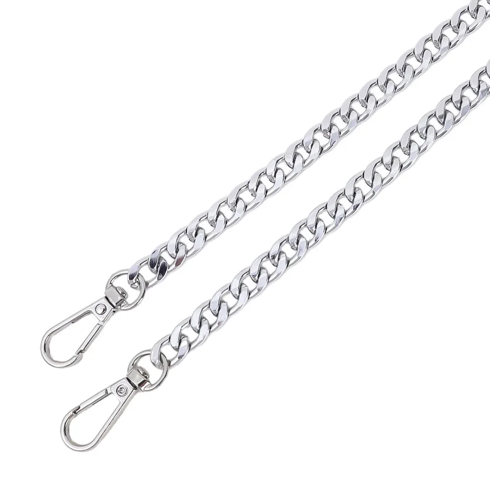 chaîne de sac en métal et aluminium de 120cm, pièces de rechange, accessoires pour sac à main à bandoulière tissé à la main, bricolage, sangles détachables faites à la main