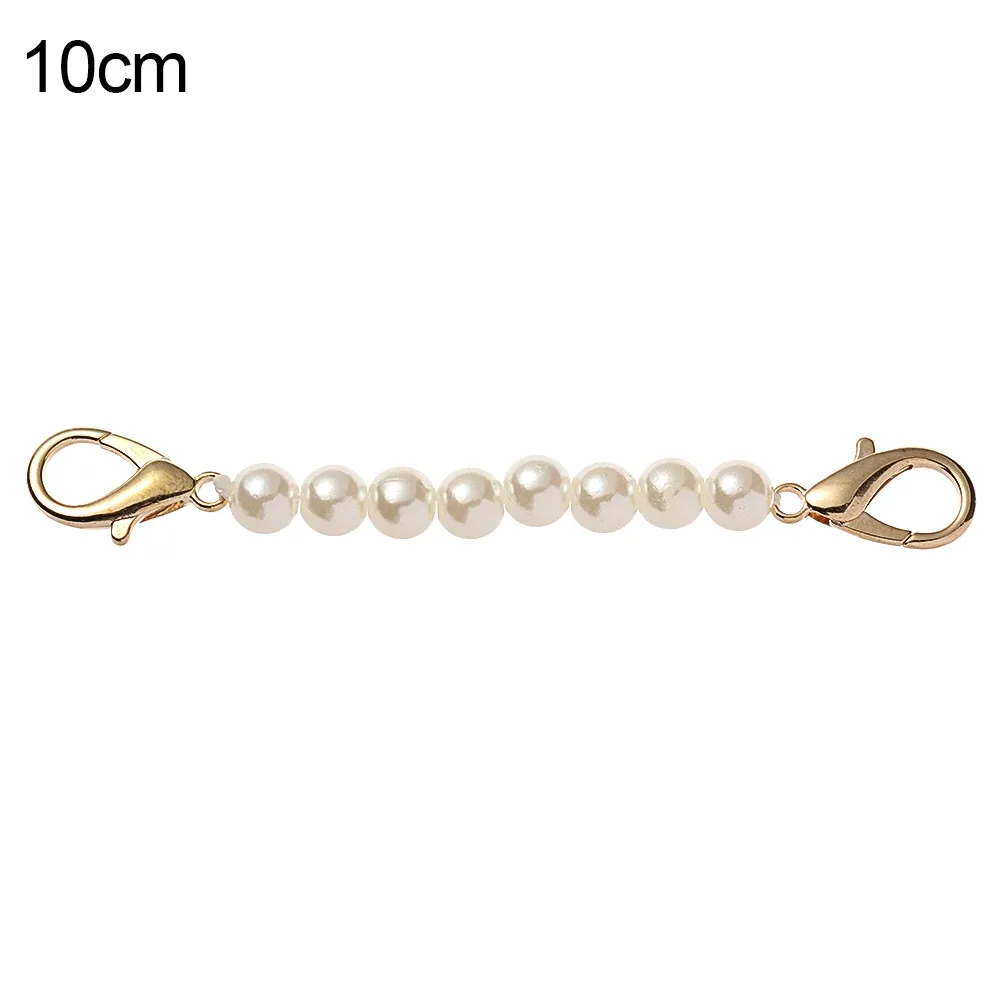 chaîne sac perle imitation blanc ornement mode remplacement personnalisable accessoire voyage finition élégante multiples tailles disponibles