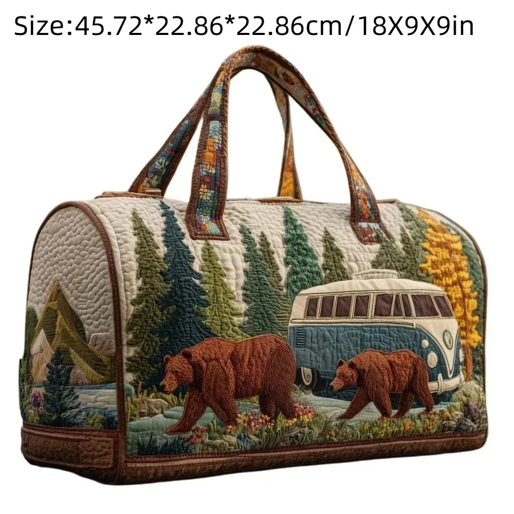 sac de voyage matelassé à sangle réglable, sac fourre-tout matelassé 3d, sac à main pour courtes distances, sac de voyage grande capacité