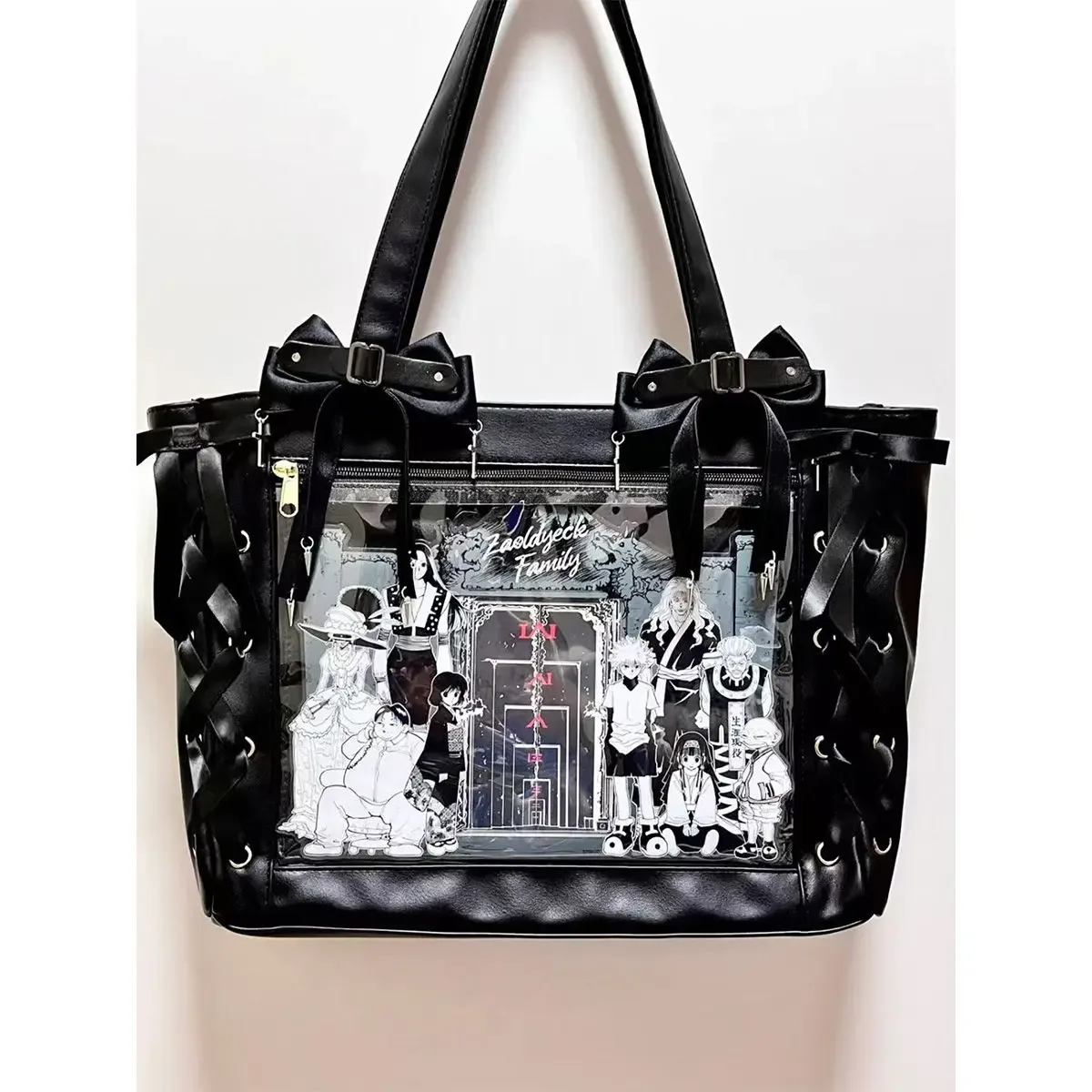 nouveau sac ita japonais mignon et élégant avec ruban, sacs à main transparents pour filles lolita, sacs fourre-tout tendance de grande capacité, sacs à bandoulière esthétiques