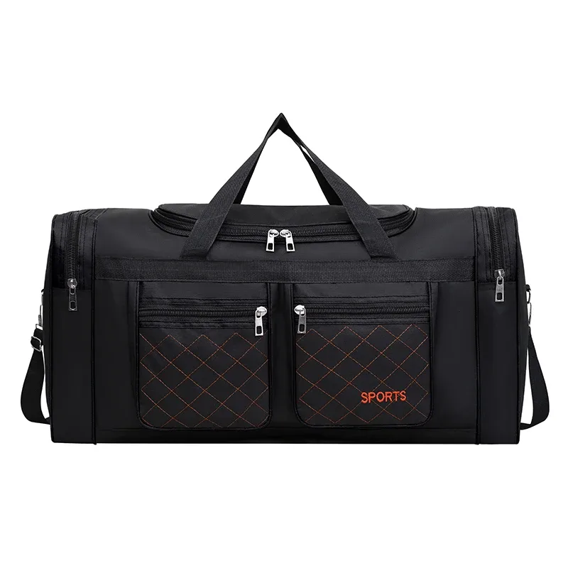 sac polochon de voyage en nylon pour homme, sac à main de grande capacité, bagage de transport extérieur portable, sac de sport pratique pour le week-end masculin, questionpratique