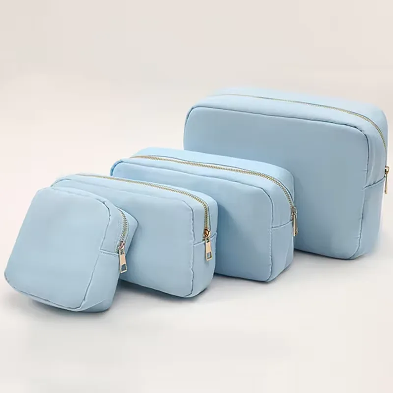 trousse cosmétique violette personnalisée, sac en nylon de maquillage, poudres personnalisées, patch chenille, grand étui de voyage, trousse de toilette, cadeau de mariée, taille xl