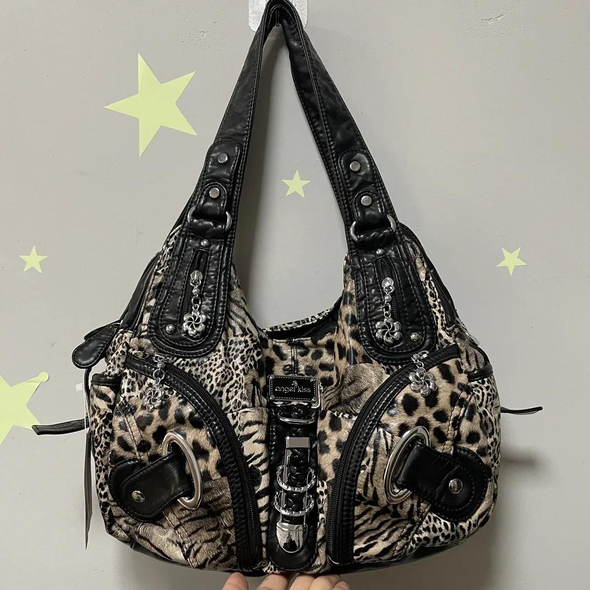 sacs à main pour femmes, grand sac à bandoulière pour femmes, sac à main à imprimé léopard, sac à main tendance, sac à bandoulière de type « dumpling », sac cabas, sac à main de style « hobo ».