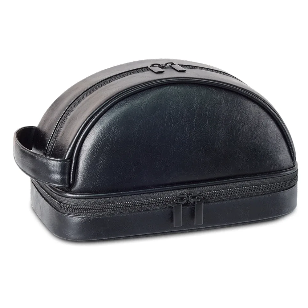 trousse de toilette en cuir pour homme – grande capacité, étanche, idéale pour les voyages – sac de rangement haut de gamme pour hommes