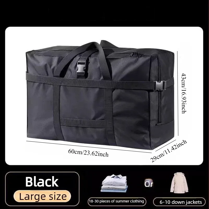 sac de voyage robuste en tissu oxford imperméable, pliable avec poignées, grande capacité pour enregistrement à la bagagerie des compagnies aériennes