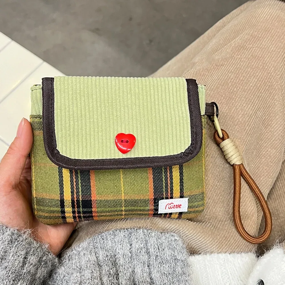 mini sac à cosmétiques de grande capacité, sac de rangement pour serviettes hygiéniques en tissu de coton et velours côtelé, sac pour petits articles, sac de maquillage, sac à main à motif de grille