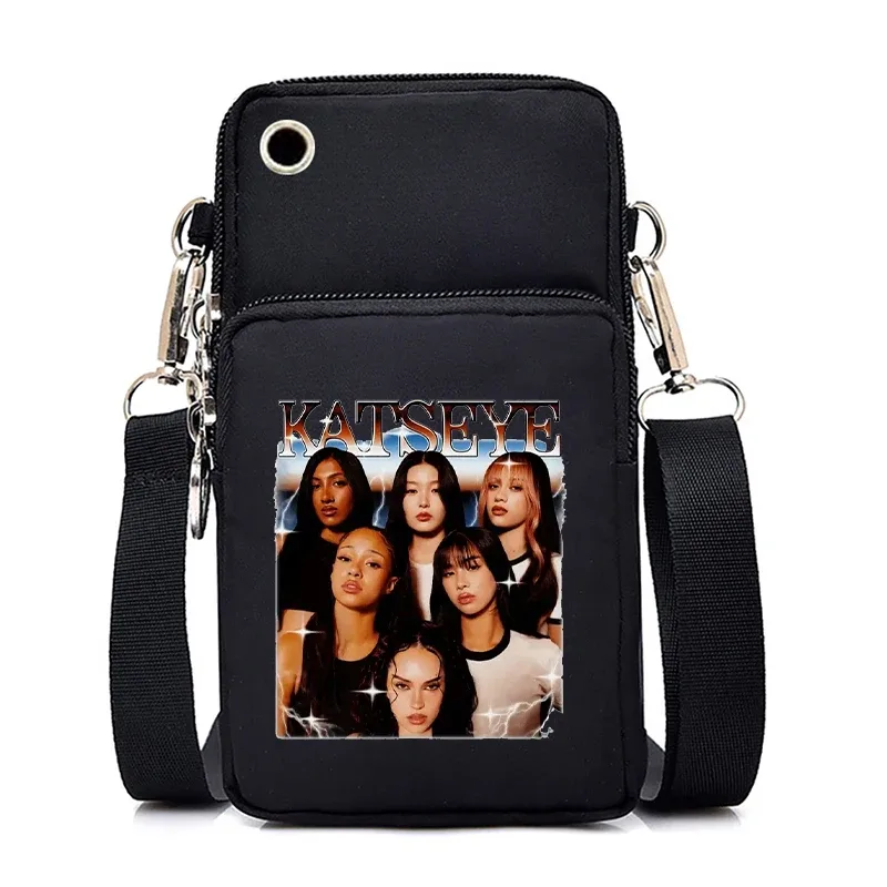sacs à bandoulière vintage katseye hip hop pour femmes et hommes, mini sacs pour téléphone portable katseye pour filles et garçons, nouveaux sacs à main, sacs bandoulière, cadeaux