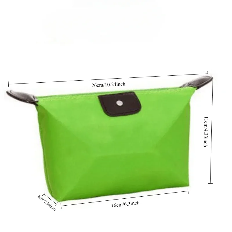 trousse de maquillage pliante couleur bonbon, organisateur cosmétique portable de voyage avec sangle de transport