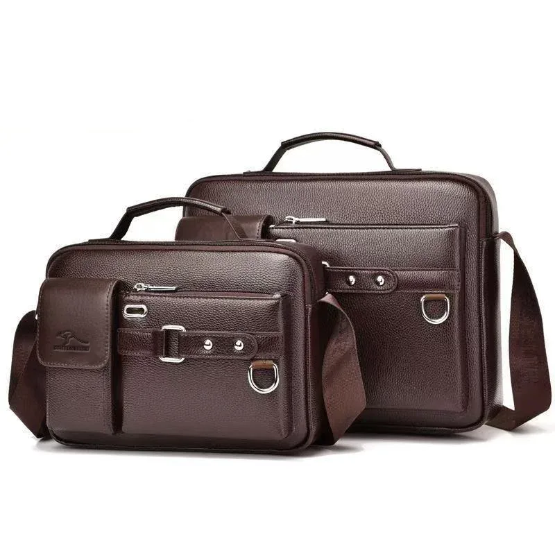 sac messager rétro pour homme avec design imperméable, grande capacité, sacoche pour ordinateur portable pour le travail de bureau, les voyages et l'école