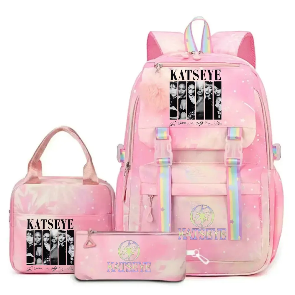 sac dos toile tissu doux motifs graphiques bandes arc ciel poignées rétractables sangles coussin air grande capacité unisexe voyage école