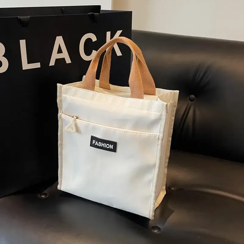 sac à main en toile, grand sac fourre-tout avec fermeture éclair, sac à bandoulière portable pour étudiants, livres scolaires, bureau, shopping quotidien.