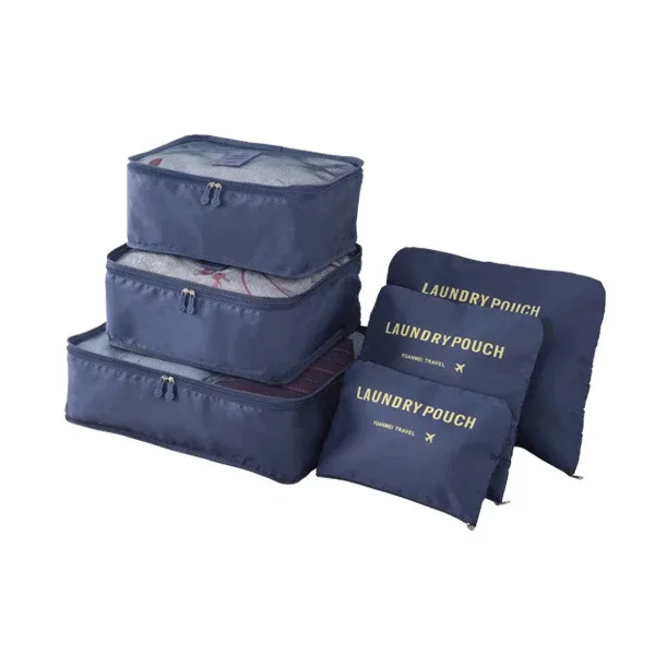 sac de rangement de voyage, ensemble de six pièces de bagages, sac de tri de vêtements, vêtements de voyage d'affaires, chaussures, sac de rangement d'emballage de sous-vêtements