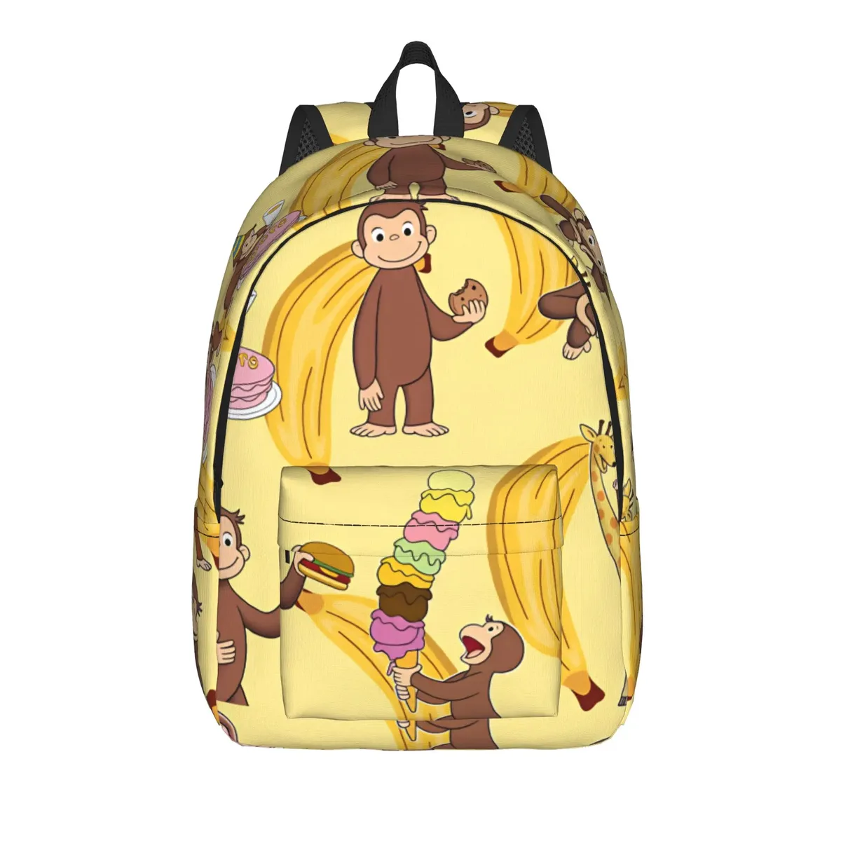 sac à dos curious george dessert activity stickers, sacs à dos de voyage pour filles, sacs d'école kawaii, grand sac à dos de créateur