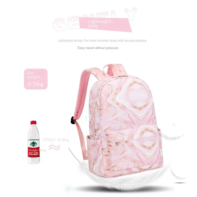 Sac à Dos d'École pour Adolescentes, Grande Capacité, Imprimé, pour Écoliers, Ensemble pour Déjeuner, pour Enfants, Mignon