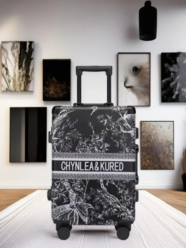 valise trolley de luxe à cadre en aluminium avec verrouillage par mot de passe – bagage roulant élégant pour hommes et femmes