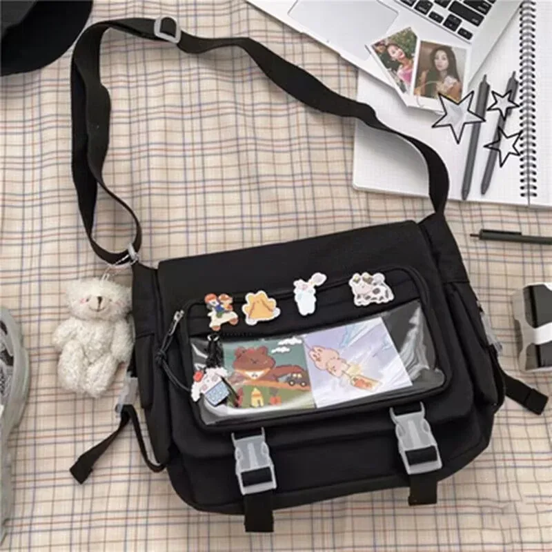 style japonais kawaii itabag pour poupées grands sacs à main nouveaux sacs d'école en nylon pour adolescentes fourre-tout sac à bandoulière jk sac à bandoulière