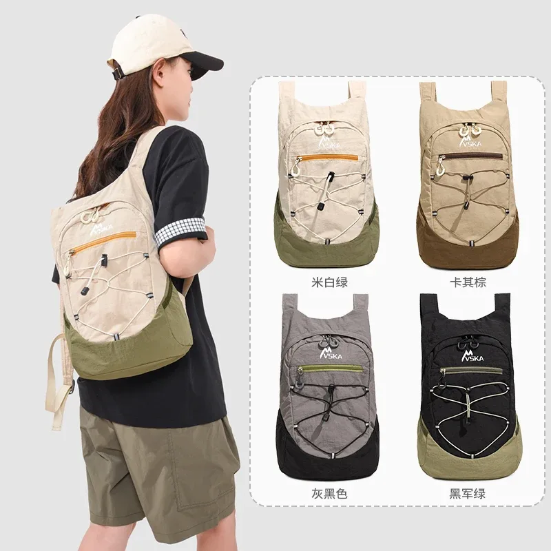 sac à dos de randonnée en plein air, sac à dos léger pliable et hydrofuge à plusieurs poches pour les voyages et les sports