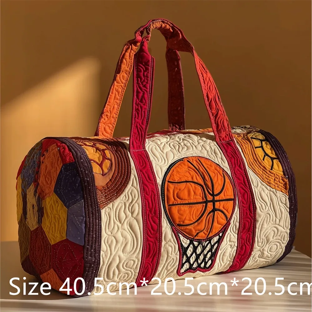 sac de sport matelassé imprimé en 3d pour le basketball, grande capacité, sac de voyage, sac de gym, sac de week-end, sac de nuit pour les fans de basketball unisexes