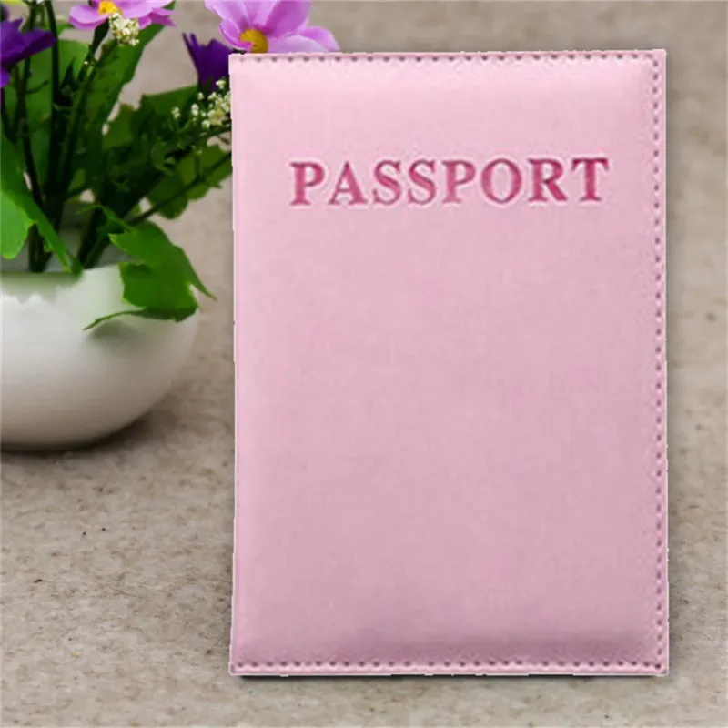 1pc mode nouveau pu femmes porte-passeport couple modèles filles voyage passeport couverture unisexe porte-carte homme porte-carte portefeuille