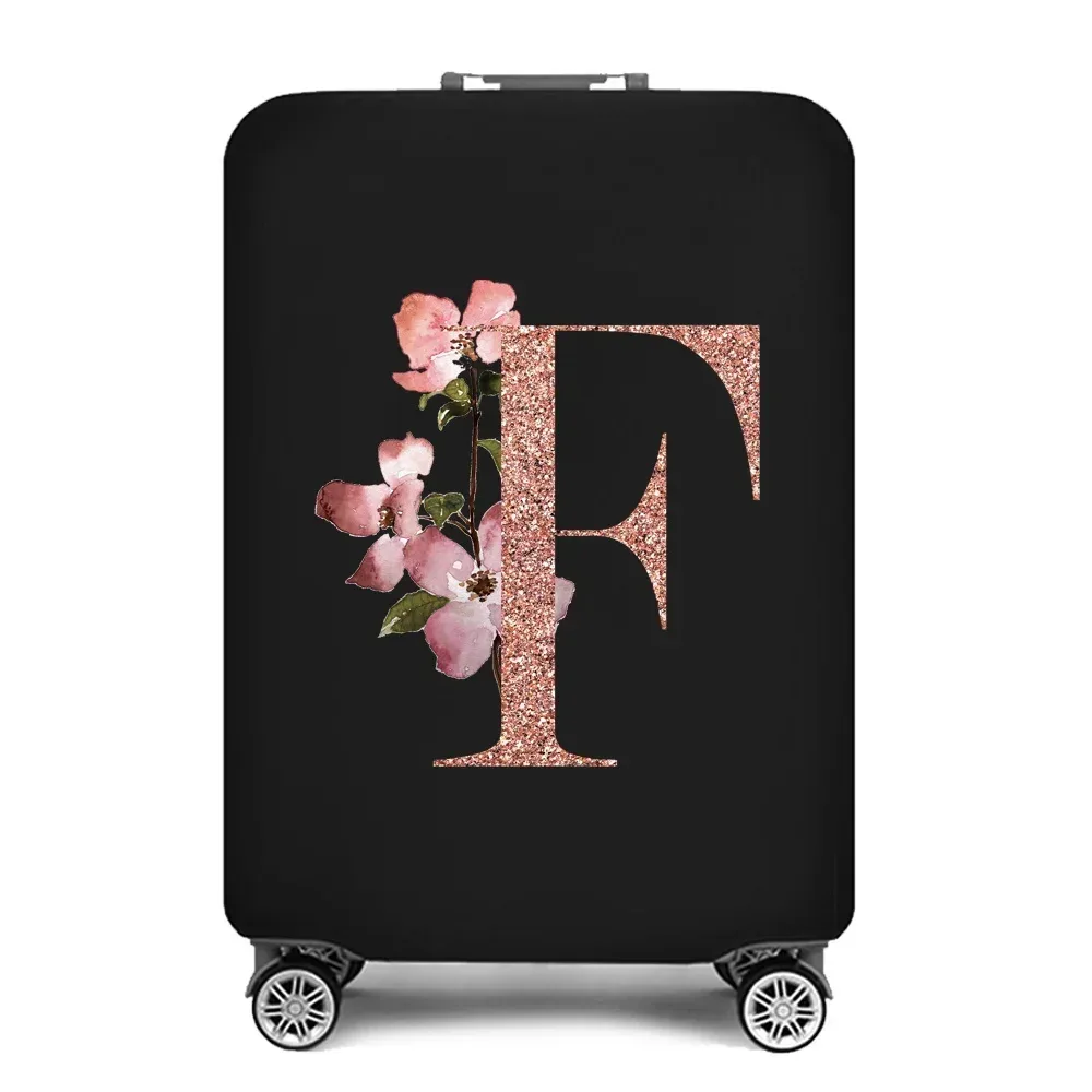 juste de protection élastique pour bagages, optique portable, housse anti-poussière simple, protection anti-rayures, impression or rose, accessoires de voyage