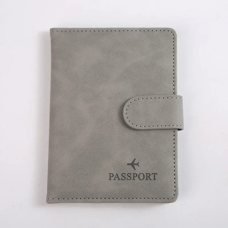 porte-passeport en cuir couvre étui étanche voyage carte de crédit portefeuille mignon passeport livre pour femmes/hommes boucle passeport couverture
