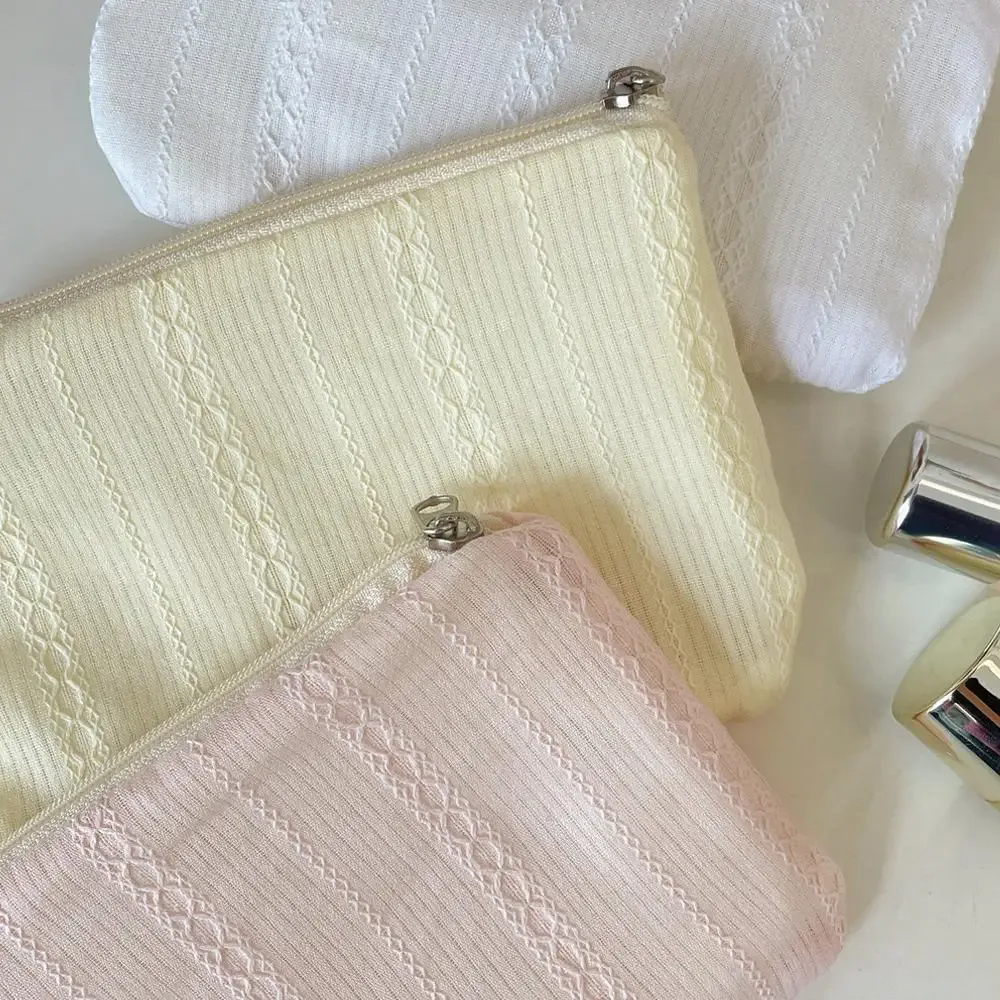 mini sac de maquillage à rayures, sac de rangement pour soins de la peau, pochette de rangement pour rouge à lèvres mignon, porte-monnaie, sac à cosmétiques de voyage, nouvelle collection