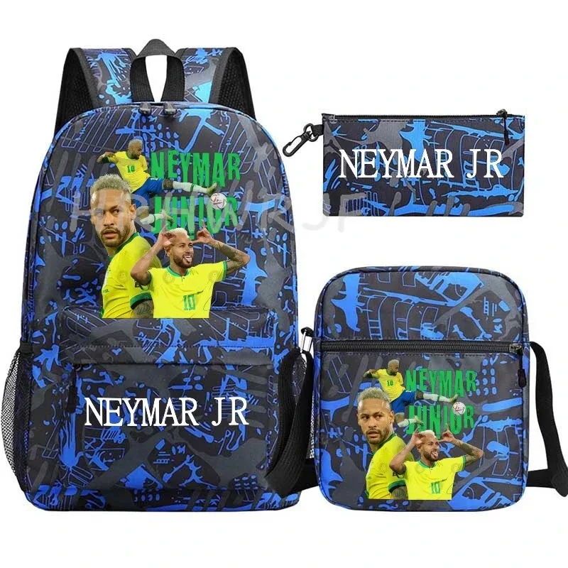 sacs à dos neymar, lot de 3, grand sac de voyage pour adolescents, sac d'école, sac à dos de sport, sac à dos décontracté en nylon classique pour ordinateur