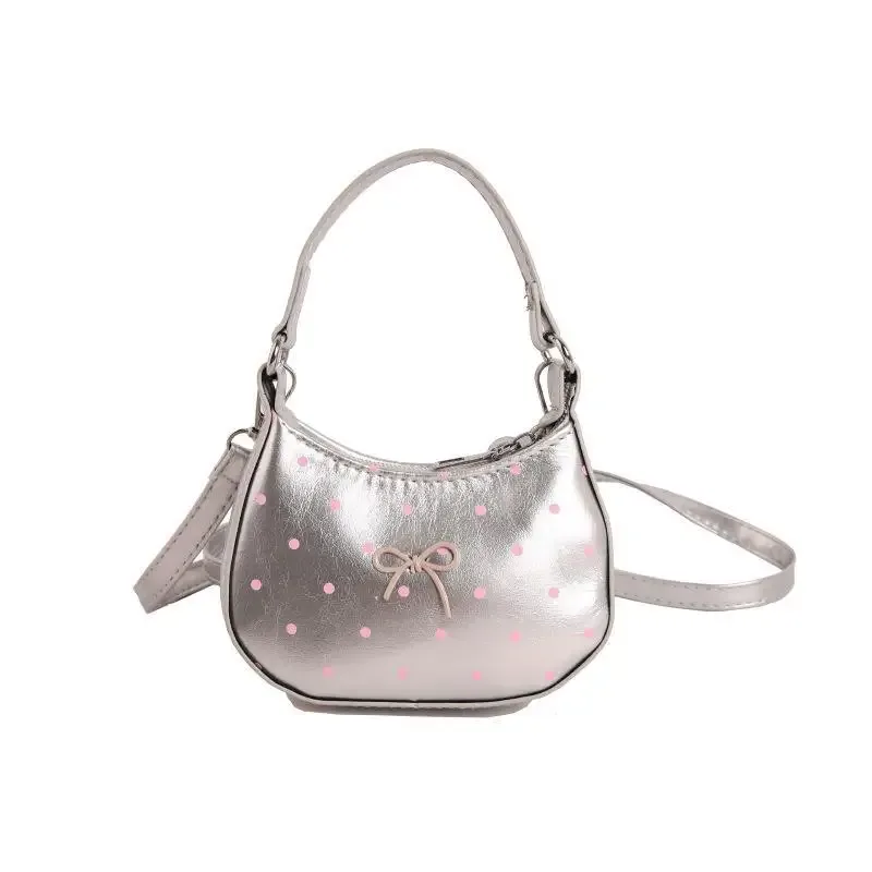 mini sac à rouge à lèvres nœud papillon, nouvelle collection printemps, style coréen, sac à main à pois et perles, sac bandoulière de luxe en cuir pu pour loisirs et voyage