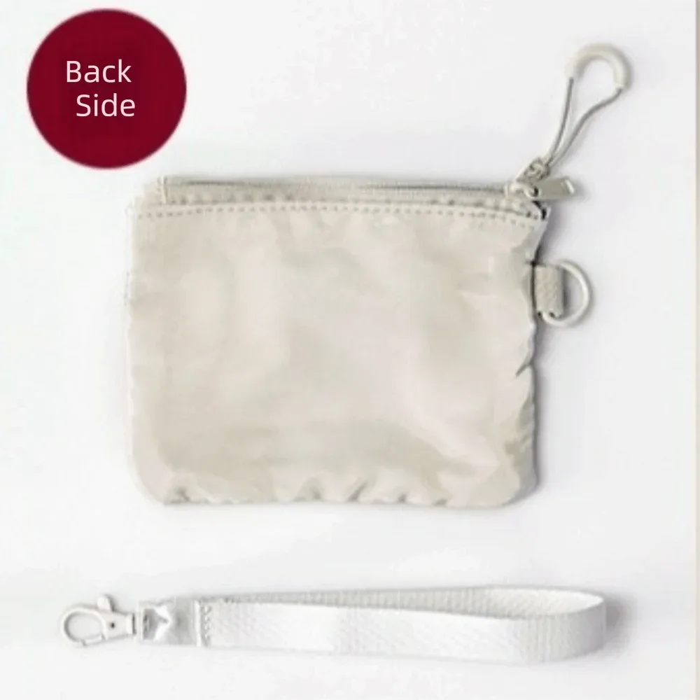 sac de rangement en maille légère, sac à cosmétiques en polyester de couleur unie, multifonctionnel avec fermeture éclair, pochette de maquillage à usage polyvalent