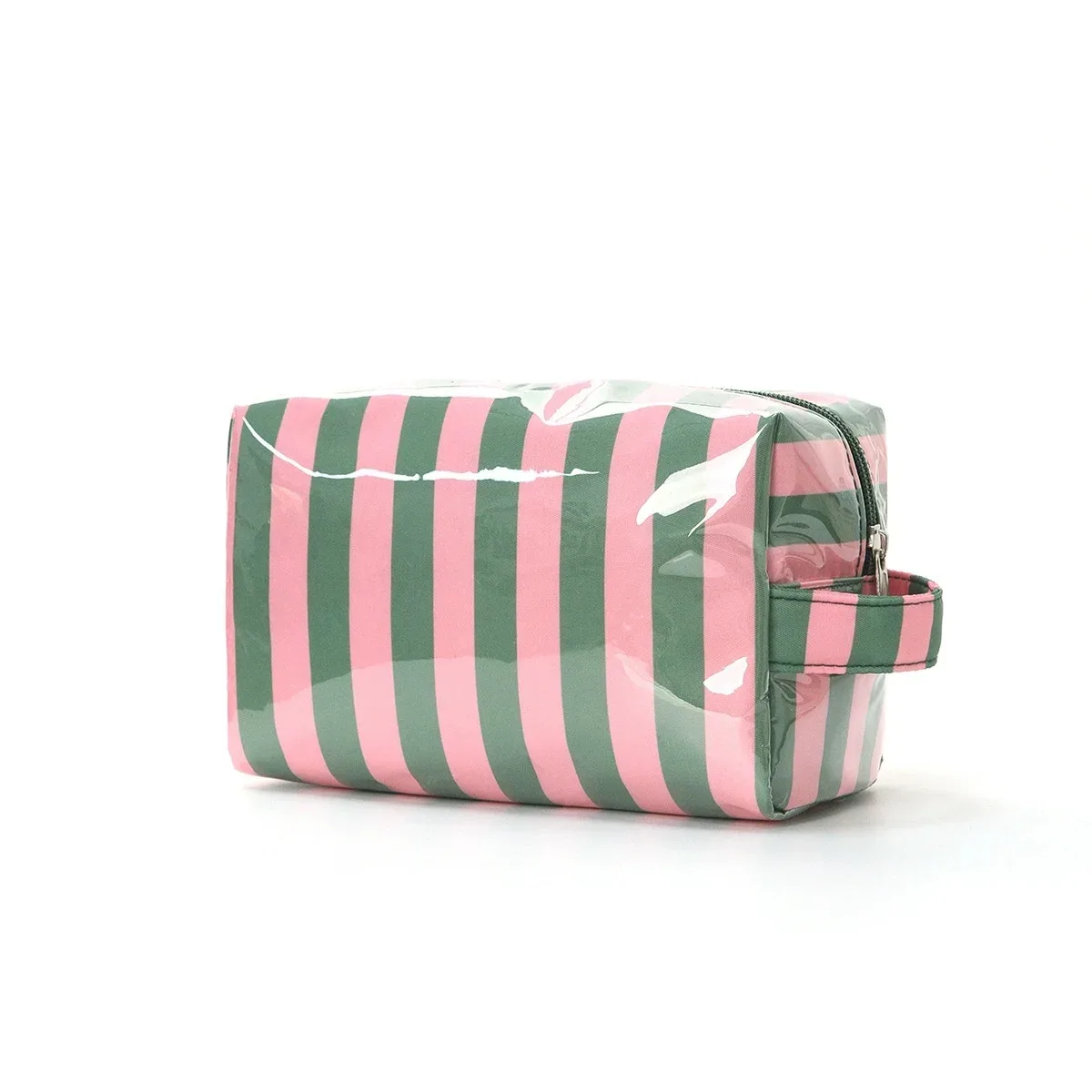 nouvelle trousse de voyage pour rouge à lèvres, grande capacité, rayée, sac cosmétique portable décontracté pour femmes, organisateur de maquillage à main