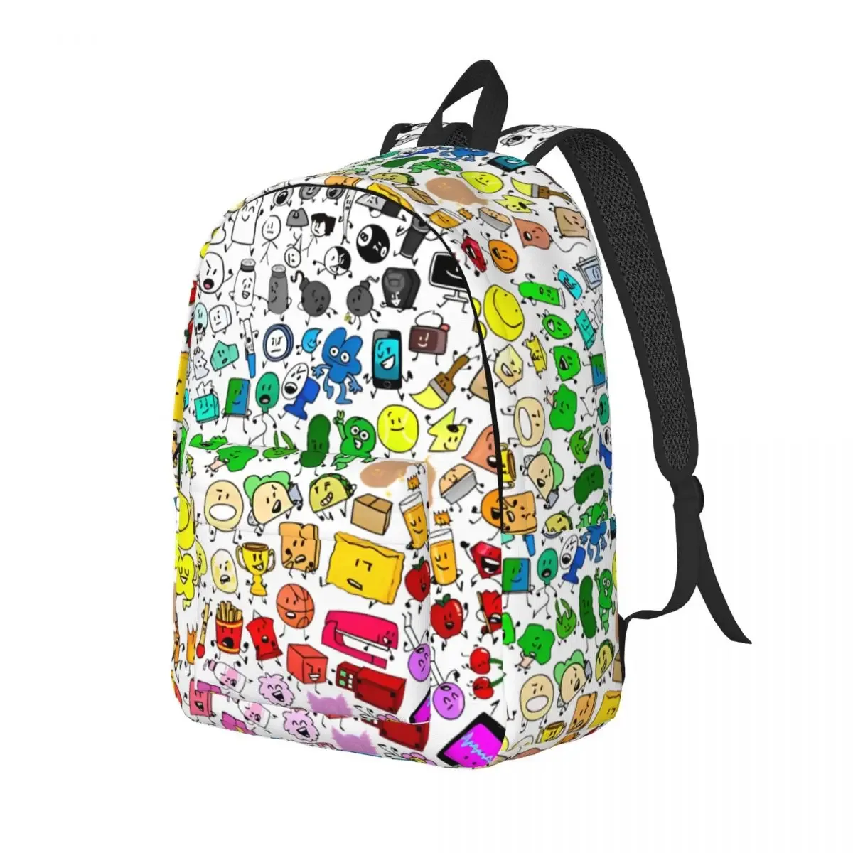 sac dos motif symboles couleurs multiréglage polyester toile poche intérieure fendue fermeture éclair ordinateur portable déplacement courte distance