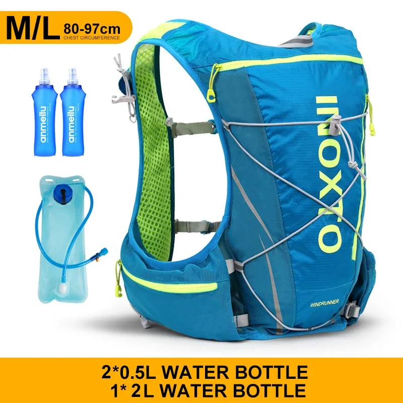 gilet hydratant de course en plein air 8l, sac à dos hydratant pour cyclisme, trekking, randonnée, marathon, vélo, avec bouteille d'eau de 500ml