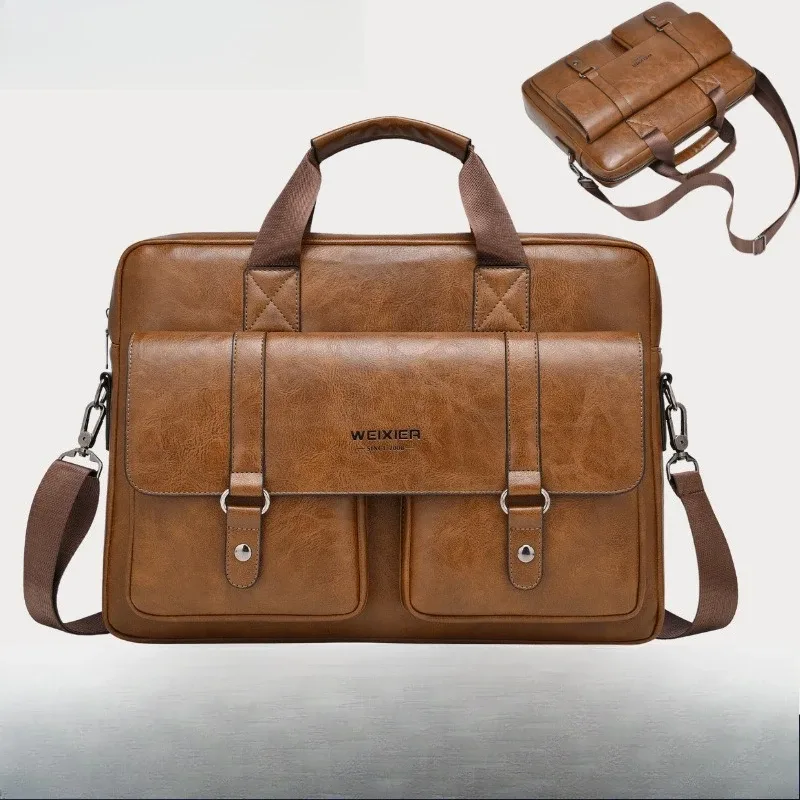 nouveau sac pour homme, grande capacité, mallette d'affaires en cuir pu, sac pour ordinateur portable, sac de voyage pour sports de plein air, sac à bandoulière, sac à dos