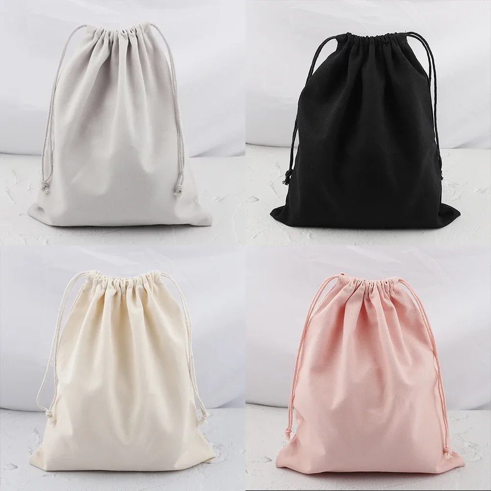 sacs à ficelle de proximité en toile pour femmes et hommes, poudres réutilisables, emballage de voyage, cadeau, logo imprimé, bricolage, sac de rangement fait main, accessoires