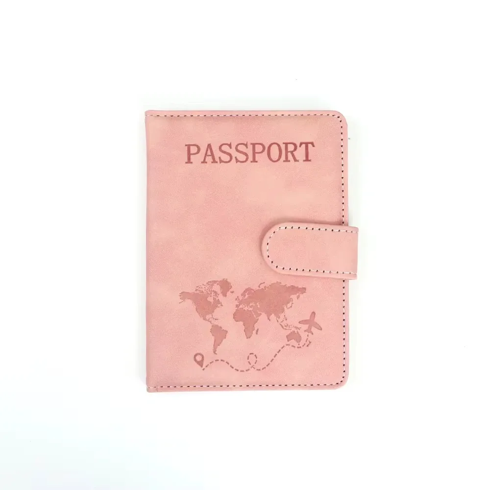 étui de transport multifonctionnel personnalisé en pu avec fermeture magnétique rfid pour passeport, carte sim, carte, billet, organiseur de documents