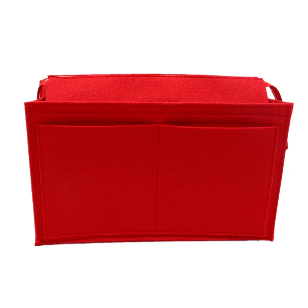 organisateur de livres en tissu feutré pour sac à main de luxe, sac à cosmétiques avec fermeture éclair, sac de voyage pour maman adapté à l'insertion onthego