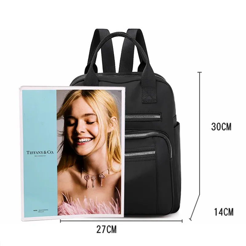 femmes sac à dos voyage décontracté imperméable oxford sacs à bandoulière femme grande capacité sac à main sac à dos noir sac à main école pack