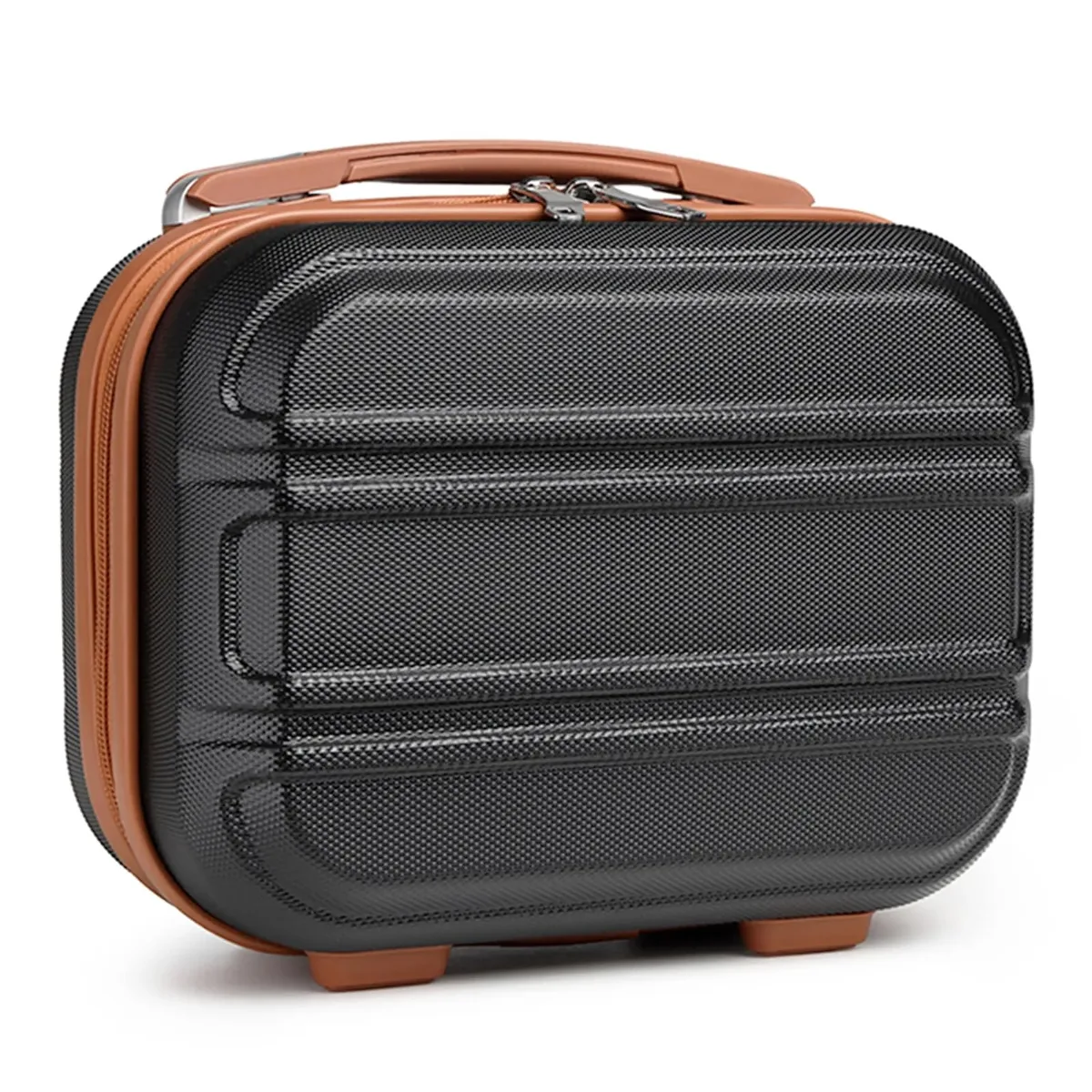 kono valise maquillage 12 pouces organisateur beauté, trousse de maquillage rigide avec compartiments pour cosmétiques, pinceaux et produits de soin