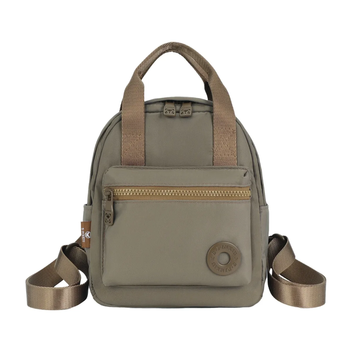 sac à main en nylon décontracté pour voyage, sac bandoulière léger multi-couches, sac à dos unisexe respirant avec sangle d'épaule, couleur unie